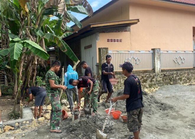 Satgas TMMD ke-129 Kodim 1407/Bone Buat Prasasti Jembatan Gantung Sebagai Penanda Hasil Pembangunan