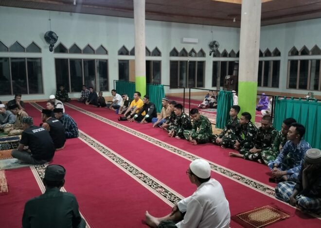 Satgas TMMD ke-129 Kodim 1407/Bone Bersama Warga Gelar Doa Bersama di Masjid Jami’ Nurul Huda