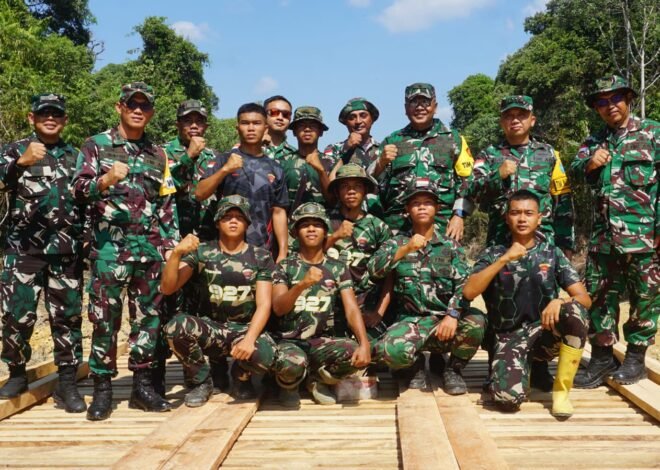 Lihat Dampak Pembangunan di Lapangan, Brigjen TNI Aldrin Ali Bahasoan Tinjau Sasaran TMMD Ke-129 Putussibau