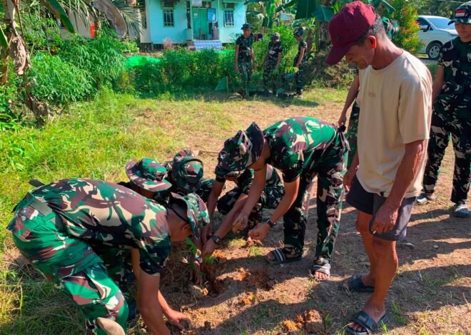 Bahunya TNI dan Warga, Penanaman Pete-Jengkol Jadi Bukti Kuatnya Gotong Royong di Desa Ulak Pauk
