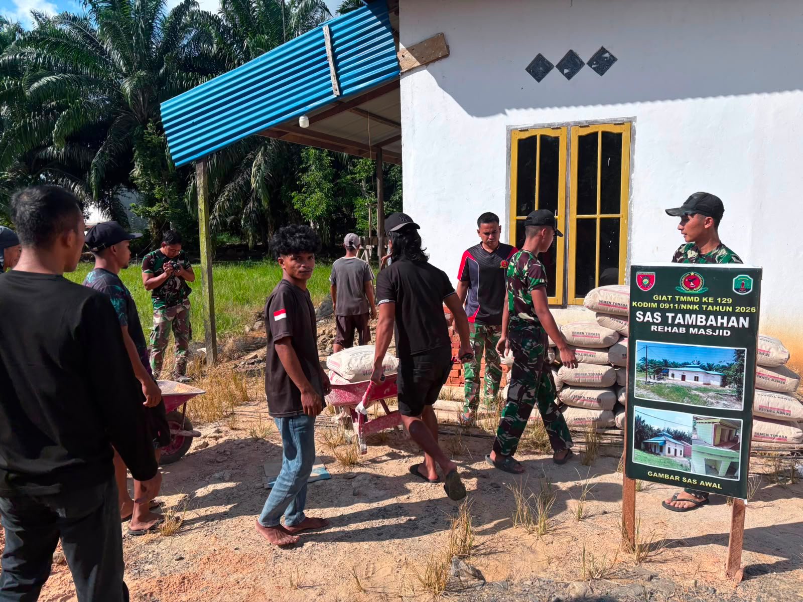 Rehab Masjid TMMD Ke-129 Dikebut, Optimistis Rampung Pekan Depan