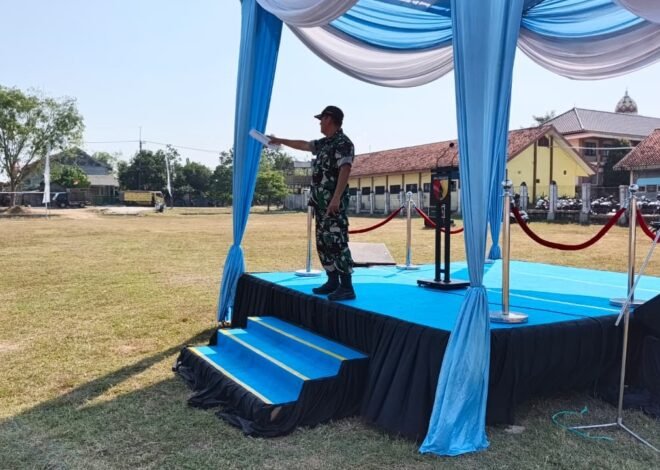 Matangkan Kesiapan Tata Upacara Militer, Kapten Kav Sumaji Pimpin Gladi Kader Penutupan TMMD 129 Kodim 0812/Lamongan