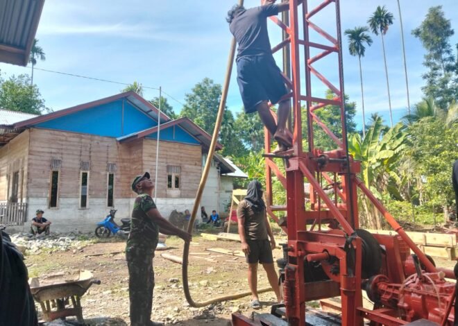 Satgas TMMD ke-129 Kodim 0102/Pidie Genjot Pengeboran Sumur Bor di Dayah Balul Ula Al-Munawarah
