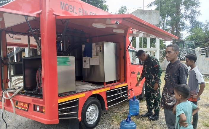 Hadirkan Air Minum Gratis,  Dandim 0102/Pidie : Kehadiran Satgas TMMD Harus Mampu Mengatasi Kesulitan Rakyat”