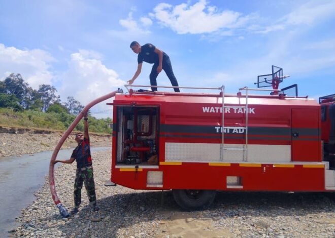 Satgas TMMD Salurkan Air Bersih, Kebutuhan Santri Dayah Babul Ula Tetap Terpenuhi