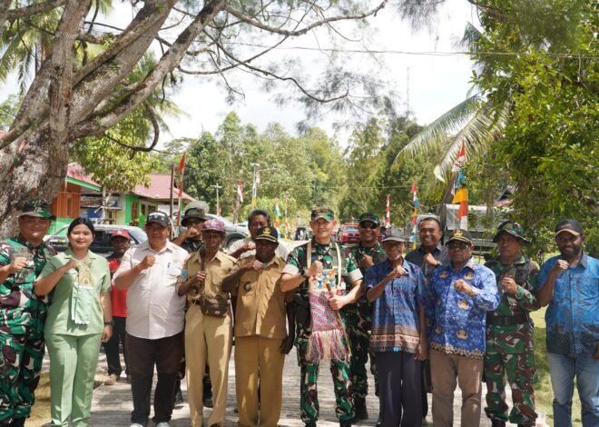 Danrem 181/PVT Bersama Forkopimda Tinjau Hasil TMMD Ke-129, Pastikan Pembangunan di Kampung Sesor Berikan Manfaat Nyata