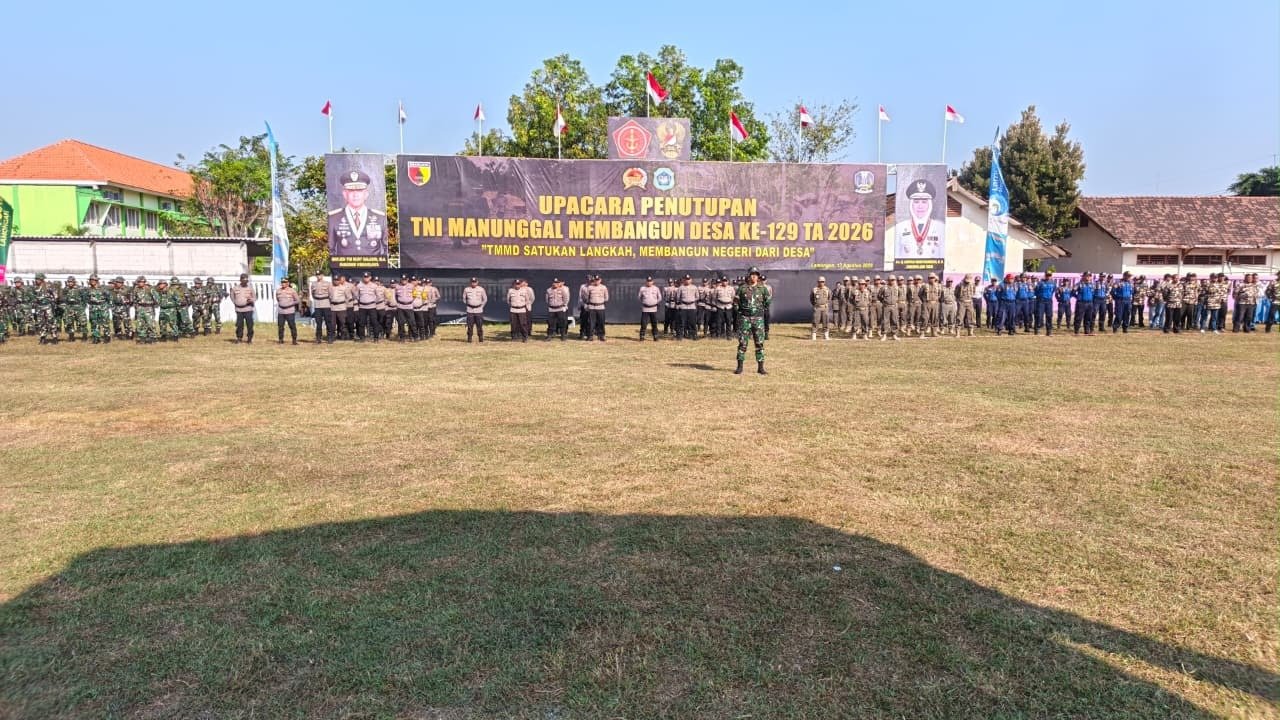 Bawa Dampak Nyata Pembangunan Desa, Kolonel Arm Beny Hendra Suwardi Resmi Tutup Gelaran TMMD 129 Kodim 0812/Lamongan
