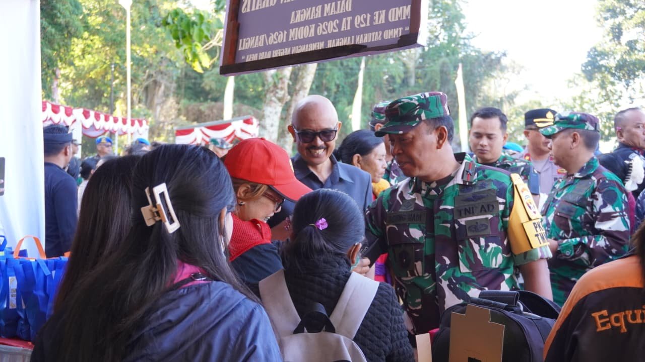 Pemeriksaan Kesehatan Gratis Sambut Warga di Penutupan TMMD Ke-129 Bangli