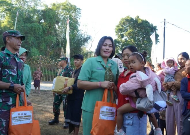 100 Paket Sembako Dibagikan pada Penutupan TMMD Ke-129 Kodim 1626/Bangli