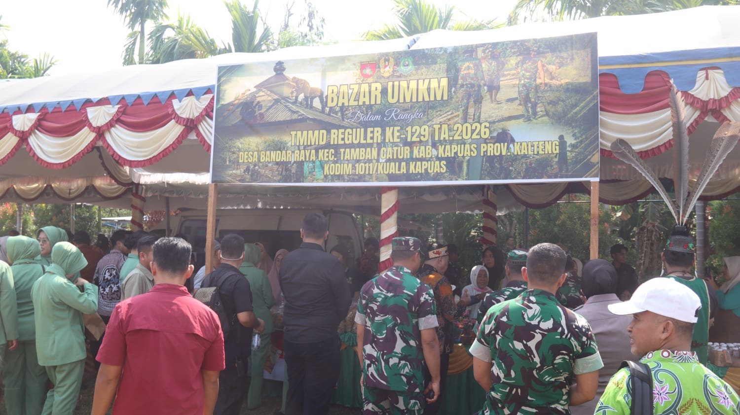 Usai Penutupan TMMD Ke-129, Kasdam XXII/TB Tinjau UMKM Binaan di Desa Bandar Raya
