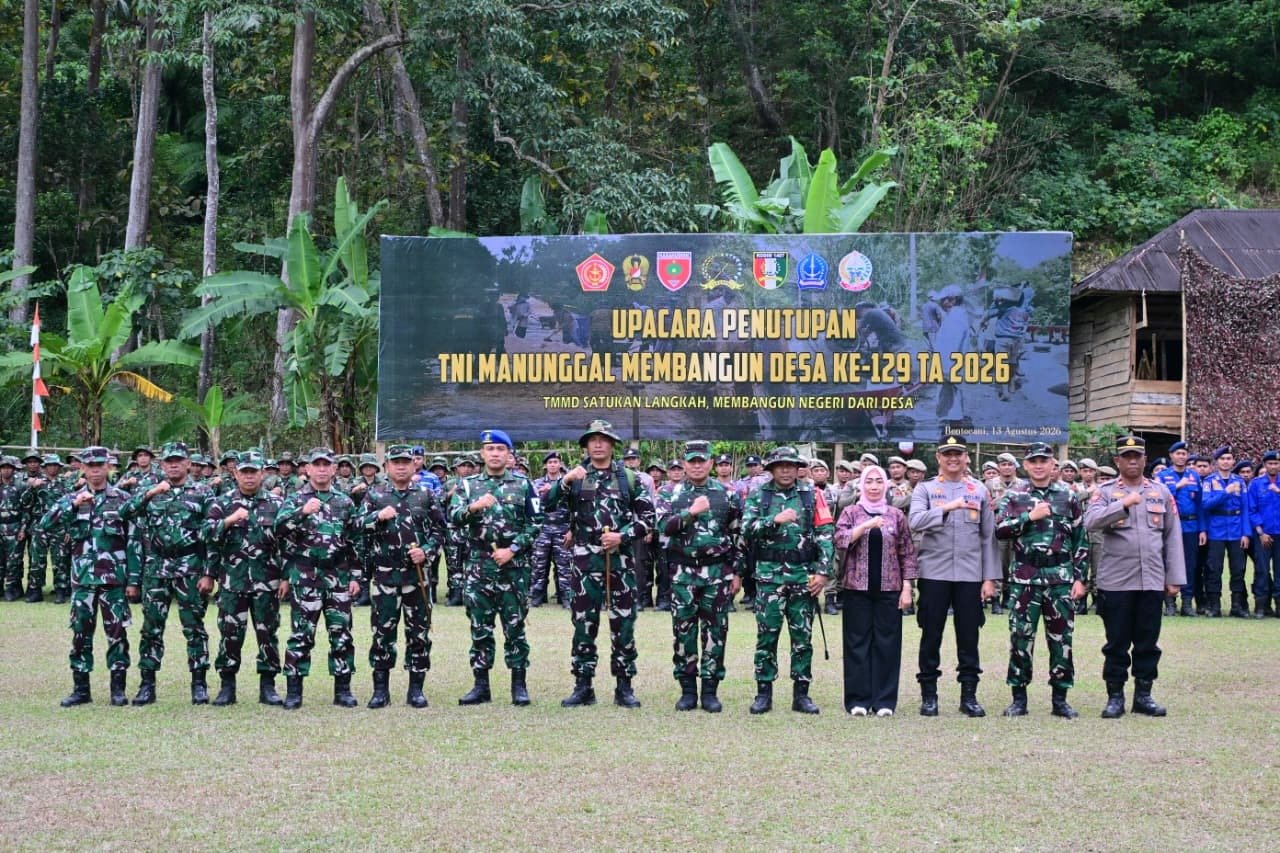 TMMD Ke 129 Kodim Bone Berakhir, Sinergi TNI, Pemerintah Dan Warga Hasilkan Pembangunan Nyata