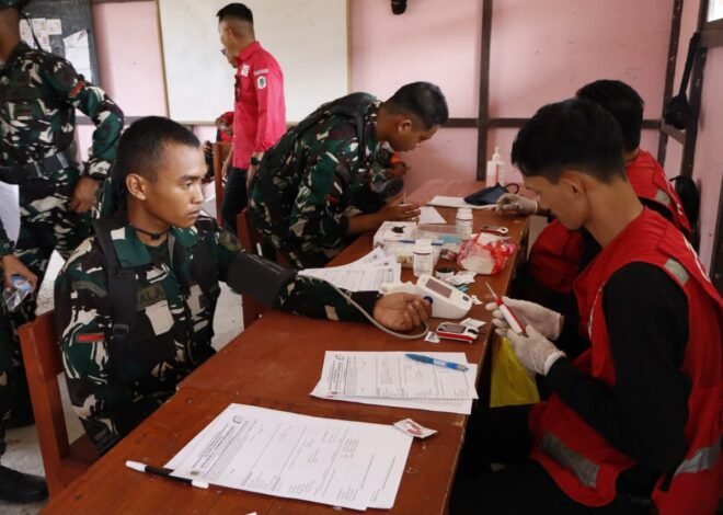 Peduli Kesehatan dan Kemanusiaan, Penutupan TMMD Regtas Ke-129 Kodim 1206/Psb Diisi Cek Kesehatan Gratis dan Donor Darah