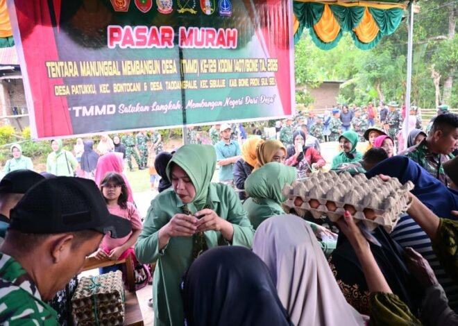 Pasar Murah dan Bakti Sosial TNI Akhiri TMMD Ke-129 di Bone