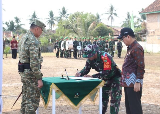Penutupan TMMD ke-129 Kodim 0412/LU, Dansatgas Bacakan Laporan Pelaksanaan Program dan Tandatangani Naskah Bersama Bupati Lampung Utara