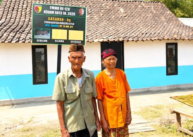 Ucapan Terima Kasih Mbah Kardo! Rumah Reyotnya Kini Jadi Hunian Nyaman Lewat TMMD 129 Bojonegoro