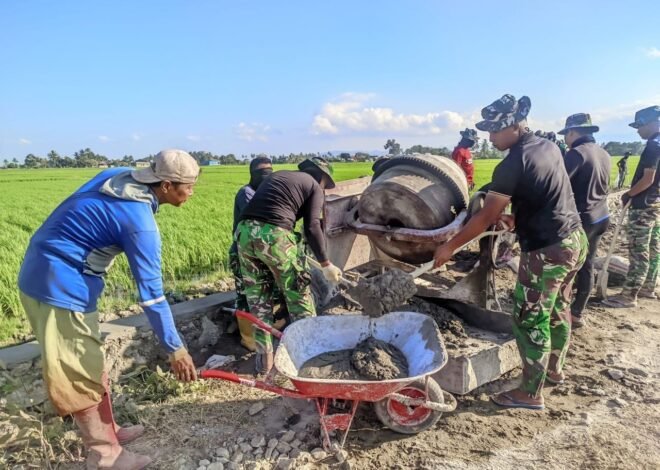 Hari Ke-17 TMMD Ke-129, Semangat Satgas Kodim 1404/Pinrang Tak Pernah Padam Kejar Penyelesaian Sasaran Fisik