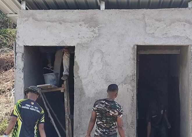 Pembangunan MCK Masjid Desa Polewali Capai Tahap Plester Dinding