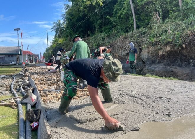 Progres Pekerjaan Rabat Beton Jalan Desa Polewali Terus Berjalan
