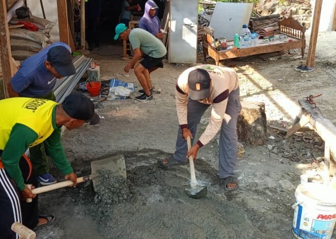 Manfaatkan Setiap Waktu, Satgas TMMD 129 Terus Kebut Pembangunan RTLH di Desa Tlemang