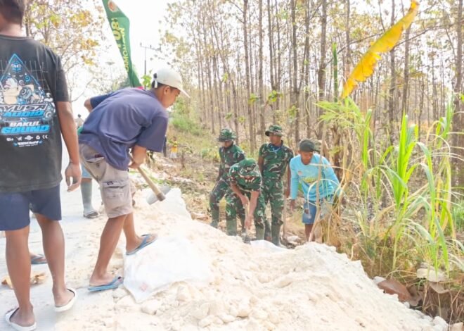 Bukan Sekadar Kata-Kata, Kemanunggalan TNI dan Rakyat Terbukti Nyata di Lokasi TMMD 129 Desa Tlemang