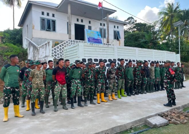 Apel Pagi Dipimpin Dan SSK TMMD, Pastikan Kesiapan Personel Sebelum Bekerja