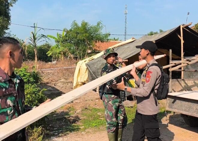 Solid Bangun Desa, Sinergi TNI-Polri dan Masyarakat Percepat Sasaran TMMD ke-129 Kodim 0620/Kab. Cirebon