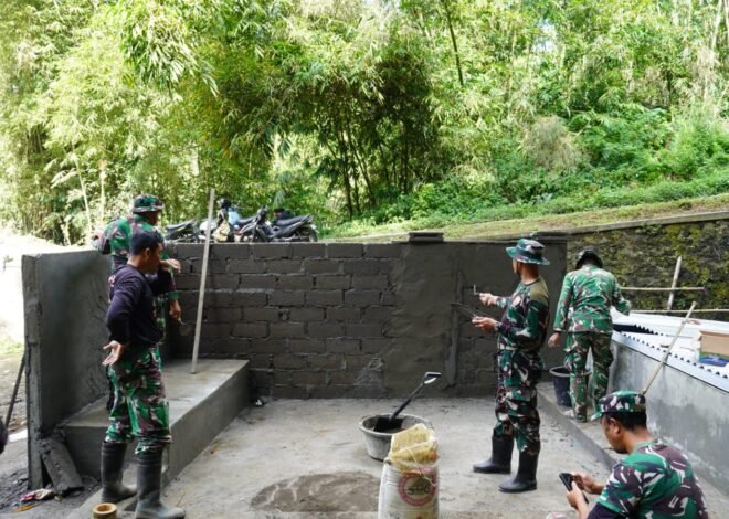 Pembangunan Bak Mandi TMMD Ke-129 Bangli Kian Dekati Rampung, Warga Segera Nikmati Sarana Air Bersih