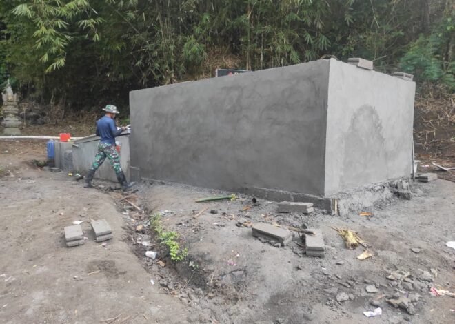 Satgas TMMD Ke-129 Kodim 1626/Bangli Kebut Pengacian Bak Mandi Demi Percepatan Program TNI Manunggal Air