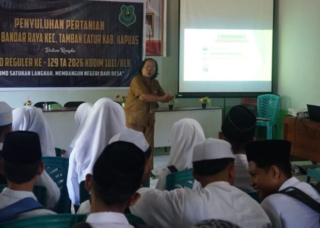Penyuluhan Pertanian TMMD Ke-129 Perkuat Ketahanan Pangan di Desa Bandar Raya