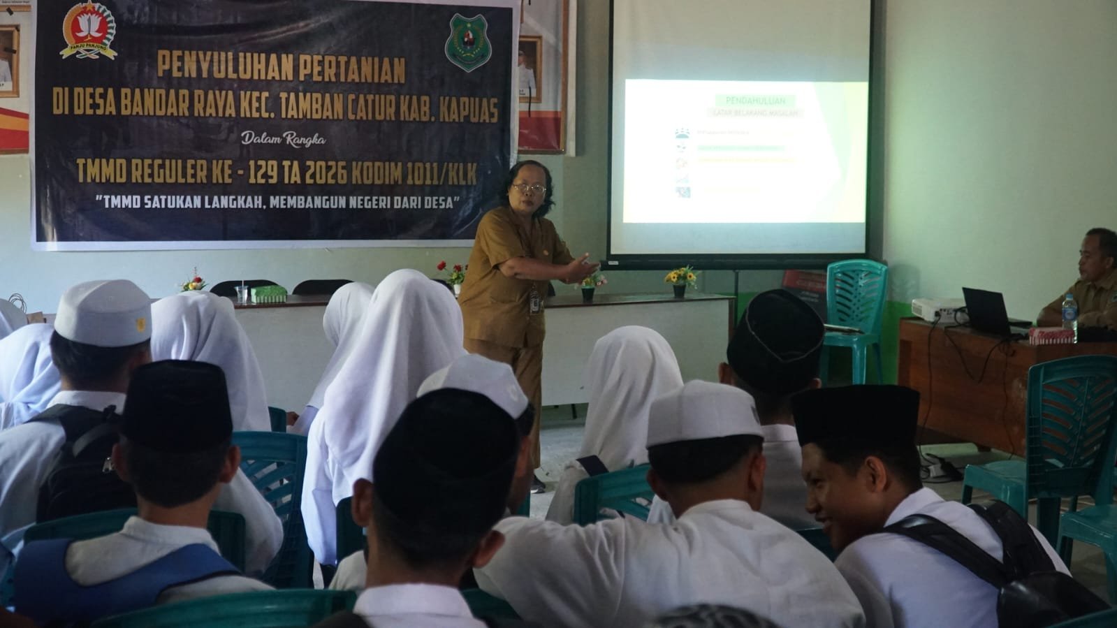 Penyuluhan Pertanian TMMD Ke-129 Perkuat Ketahanan Pangan di Desa Bandar Raya