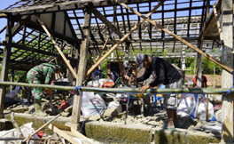 Berkat TMMD 129 Bojonegoro, Rumah Bapak Ladi Dibagun Melalui Program Aladin