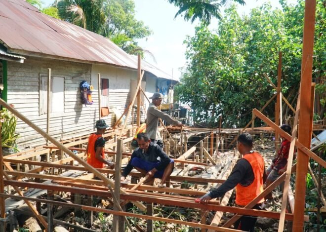 Tahap Demi Tahap RTLH TMMD Ke-129 Terus Dikebut, Kerangka Lantai Mulai Terpasang