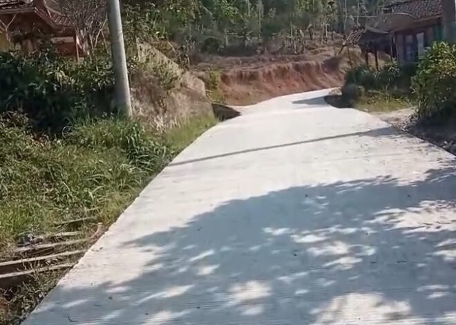 Jalan Beton Rampung 100 Persen, Mobilitas Warga Desa Mekarmukti Kini Semakin Lancar