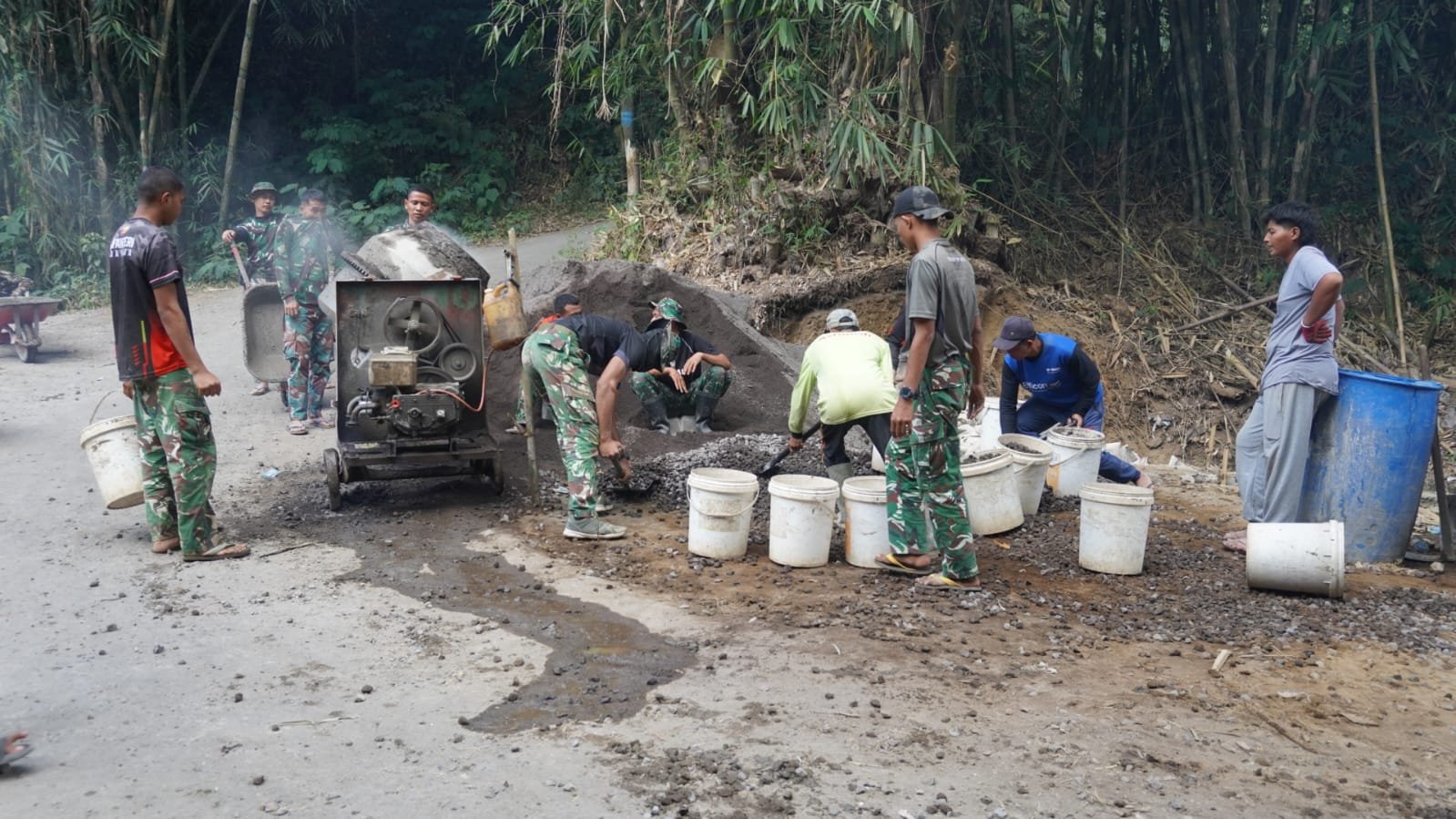 H-10 TMMD Ke-129, Pembagian Personel Jadi Strategi Percepatan Rabat Beton