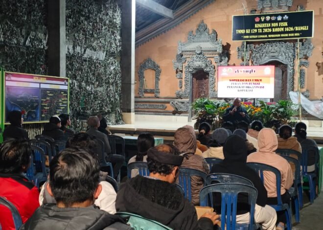 Antusias Warga Warnai Penyuluhan Koperasi dan UKM Dalam Program Non-Fisik TMMD Ke-129 Bangli