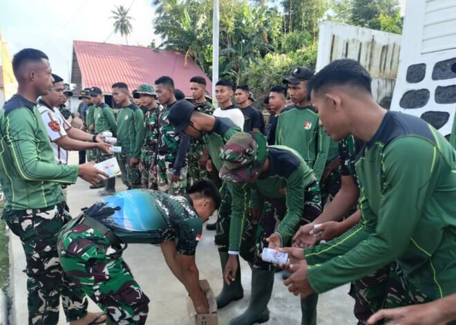 Komandan Satgas TMMD Ke-129 Bagikan Suplemen dan Masker untuk Jaga Kesehatan Personel