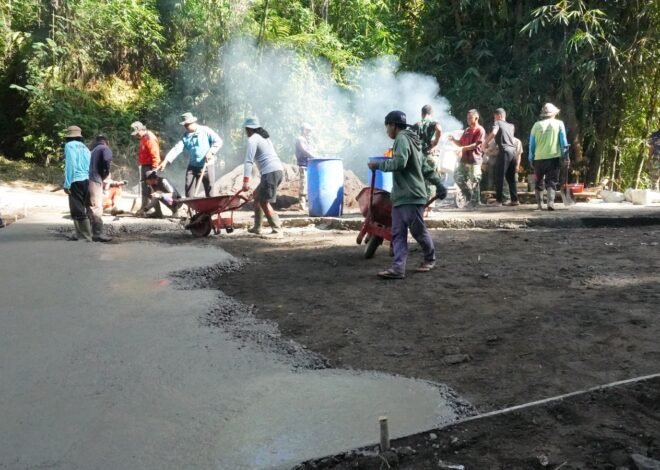 Partisipasi Aktif Warga Perkuat Percepatan Pembangunan Rabat Beton TMMD Ke-129