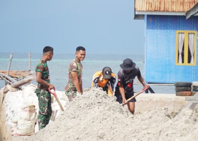 Material Pasir Diangkut untuk Percepatan Pekerjaan Rabat Beton Jalan Desa Polewali