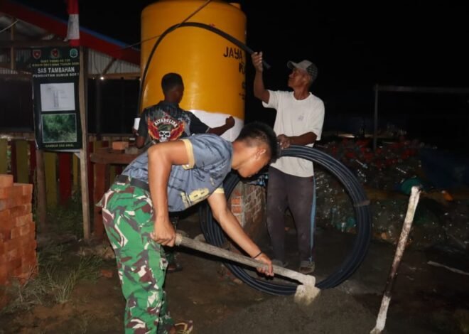 Atasi Kesulitan Air Bersih, TMMD 129 Desa Liang Bunyu Bangun Sumur Gravitasi di 4 Titik