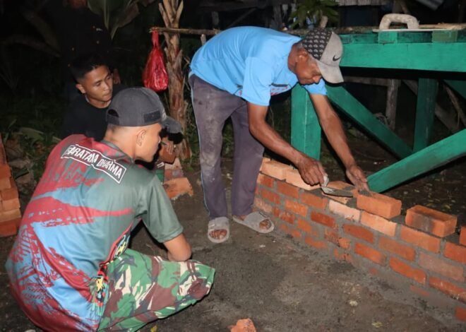 Tak Kenal Lelah dan Waktu, Satgas TMMD Lembur Hingga Malam Demi Rampungkan Target Air Bersih di Sebatik