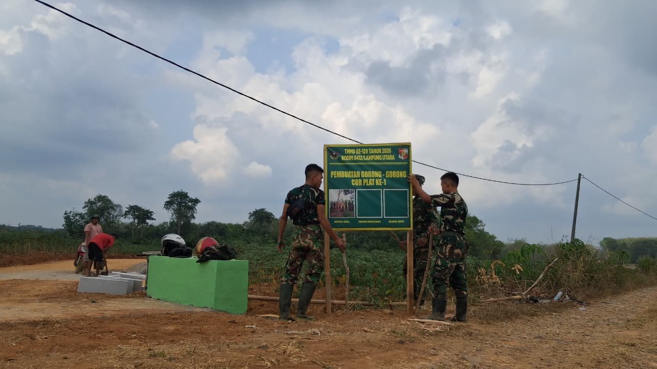3 Gorong-Gorong Rampung Dibangun, Jalan Penghubung Antar Kecamatan TMMD Ke-129 Kodim 0412/LU Siap Dirasakan Manfaatnya