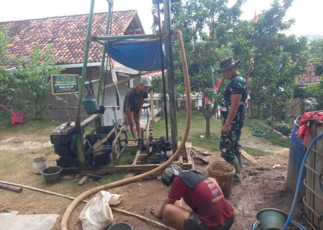 Pengetesan Debit Air Sumur Bor TMMD Jadi Langkah Penting Pastikan Ketersediaan Air Bersih bagi Warga