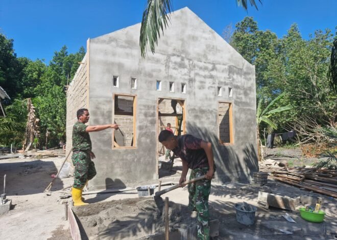 Kolaborasi Satgas TMMD dan Warga Percepat Rehabilitasi Rumah Bapak Ardiansyah