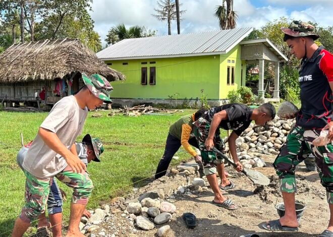 TMMD Optimalkan Peningkatan Jalan Usaha Tani 1.500 Meter Melalui Pembangunan Tembok Penahan