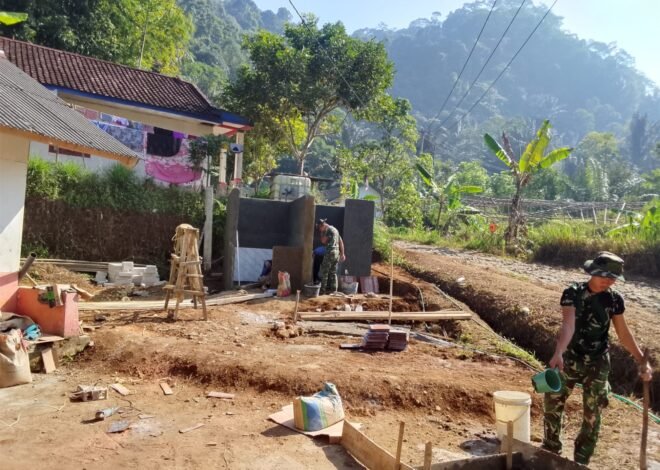 Yon TP 938/Pancasona Maksimalkan Finishing MCK TMMD Ke-129, Warga Segera Nikmati Fasilitas Sanitasi Layak
