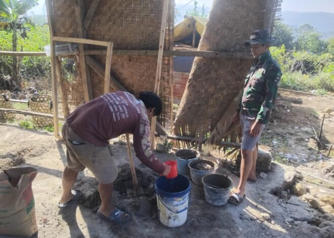Satgas TMMD Ke-129 Kodim 0608/Cianjur Wujudkan Hunian Higienis, Keramik Rumah Bapak Angga Dipasang Rapi
