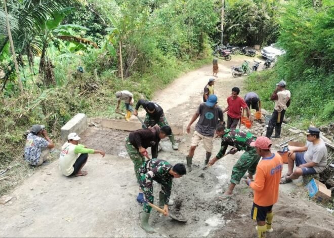 Satgas TMMD ke-129 Kodim 1407/Bone Kebut Perbaikan Dekker di Titik 5 Dusun Jawi-Jawi