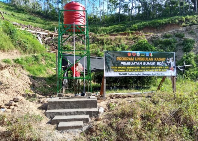 Satgas TMMD ke-129 Kodim 1407/Bone Pasang Instalasi Listrik Sumur Bor untuk Dukung Penyediaan Air Bersih