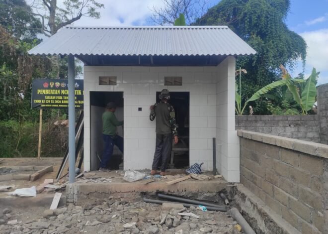 Finishing MCK Dikebut, Satgas TMMD Ke-129 Kodim 1626/Bangli Optimalkan Waktu Jelang Penutupan