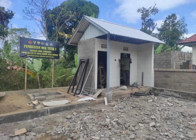MCK TMMD Ke-129 Kodim 1626/Bangli Siap Tingkatkan Sanitasi dan Kesehatan Warga